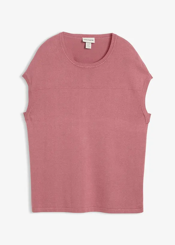 Pull doux sans manches en viscose mélangée, bonprix