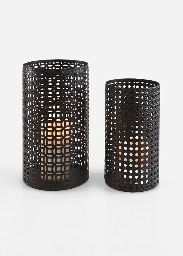 Lot de 2 porte-bougies chauffe-plat, bonprix