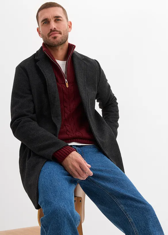 Pull camionneur en grosse maille torsadée, bonprix