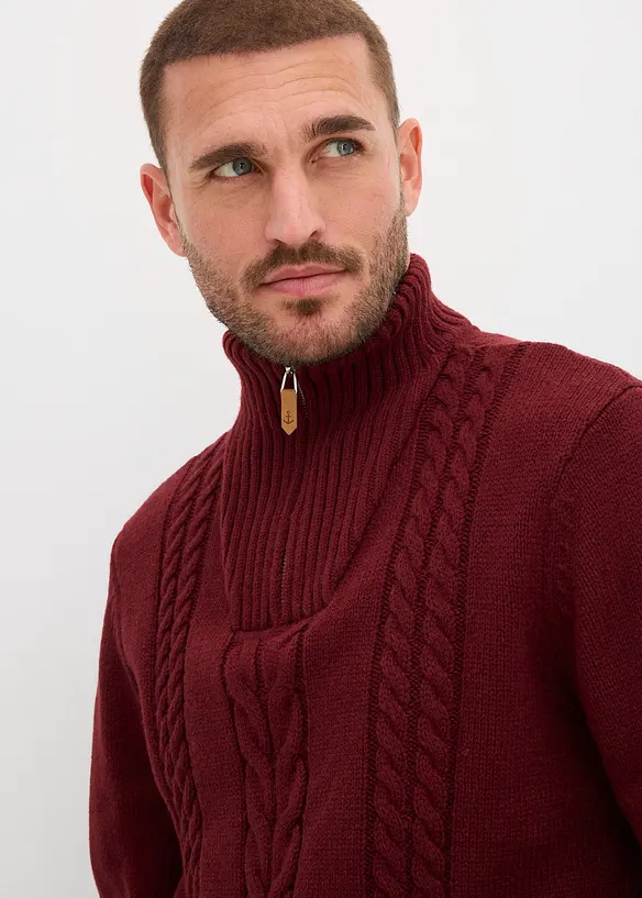 Pull camionneur en grosse maille torsadée, bonprix