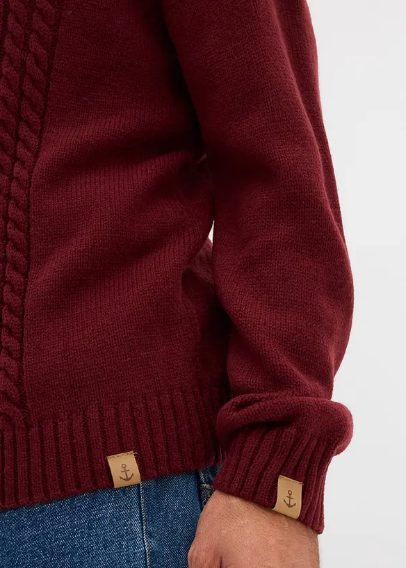 Pull camionneur en grosse maille torsadée, bonprix