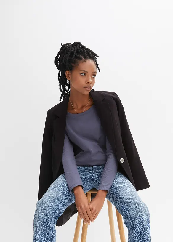 T-shirt manches longues 100% coton, bonprix