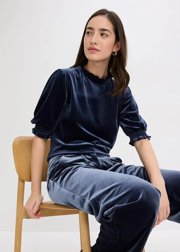 T-shirt avec du velours doux, bonprix