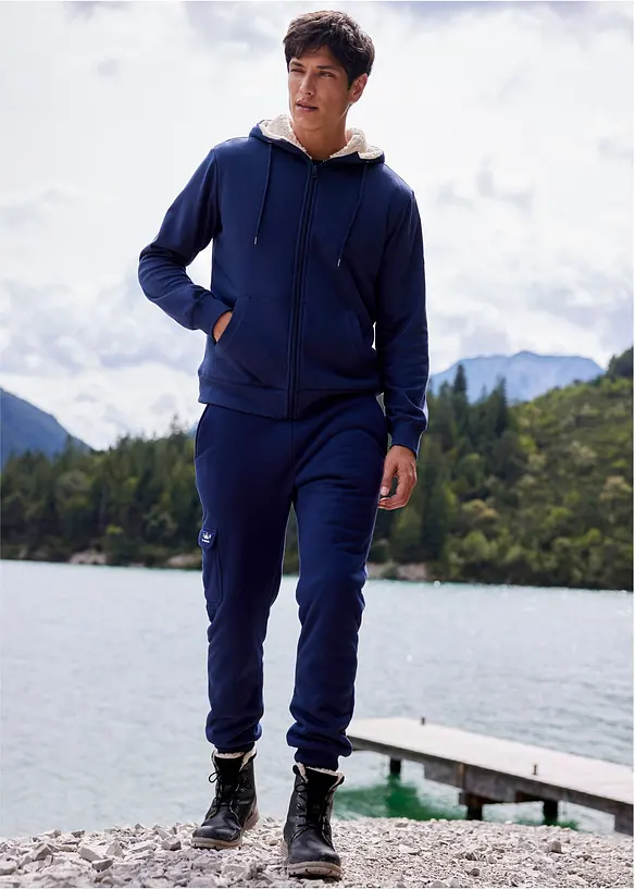 Sweat zippé doublé sherpa, bonprix