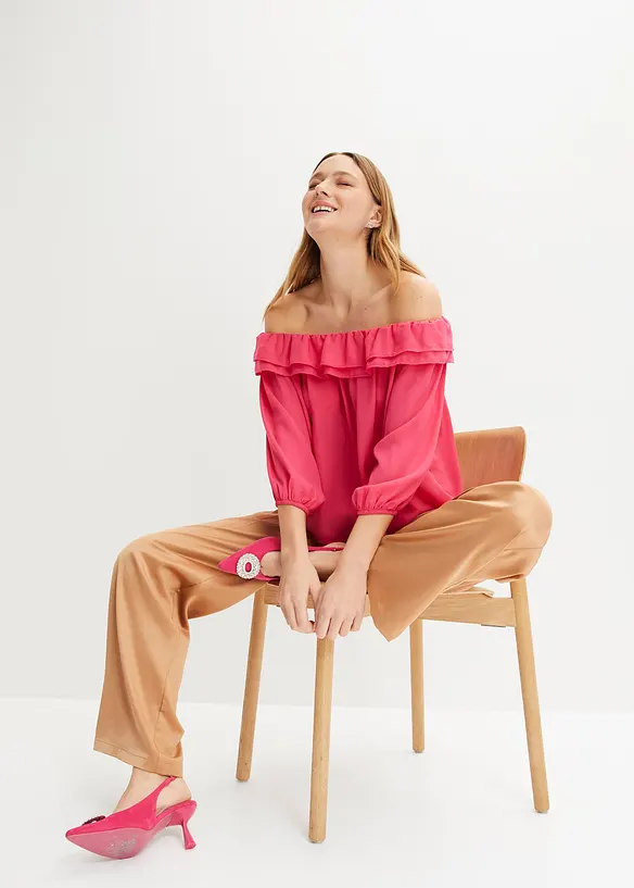 Blouse Carmen en polyester, bonprix