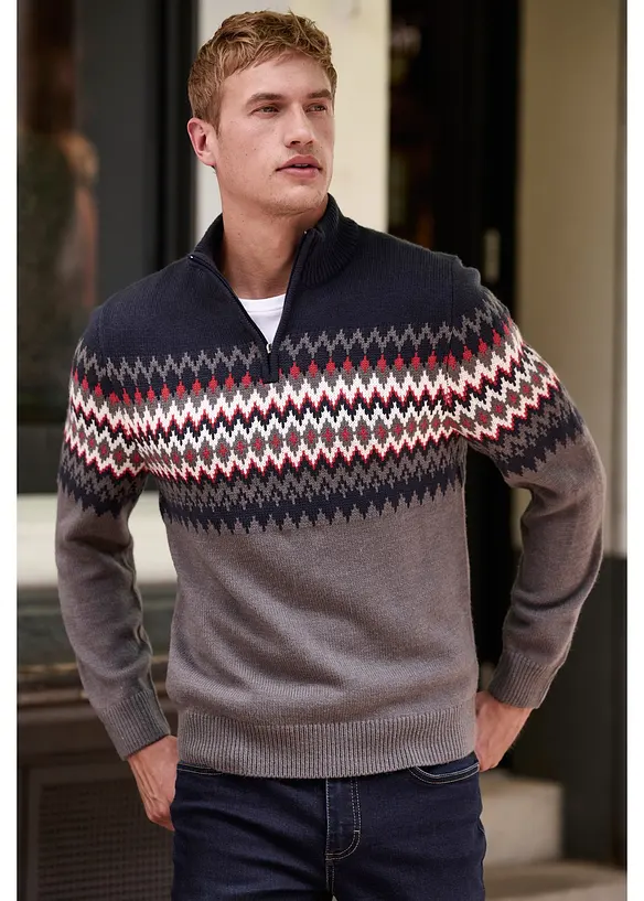 Pull norv&eacute;gien avec col camionneur, bpc bonprix collection