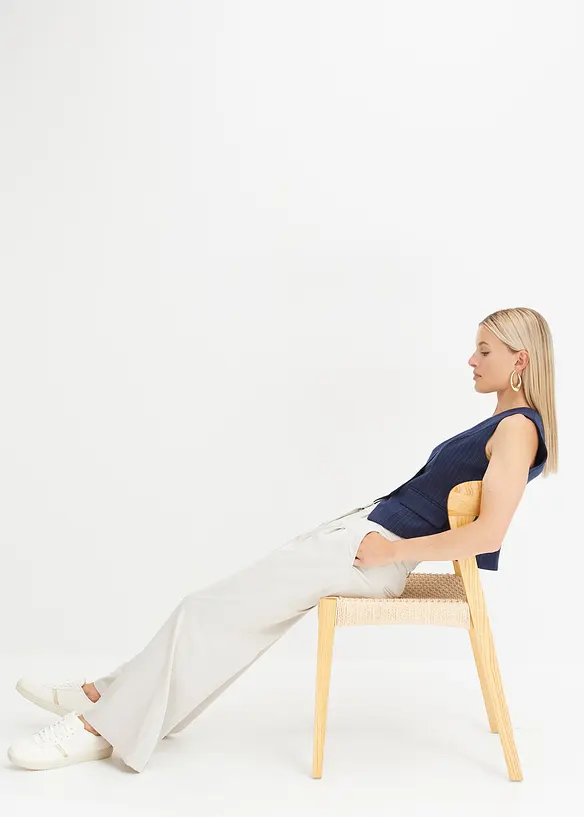 Pantalon évasé taille haute, bonprix