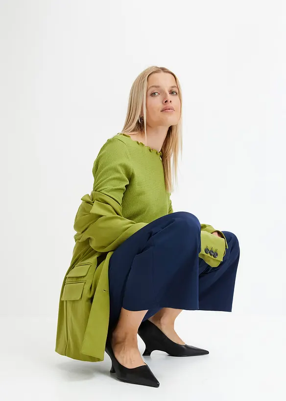 Pantalon évasé taille haute, bonprix