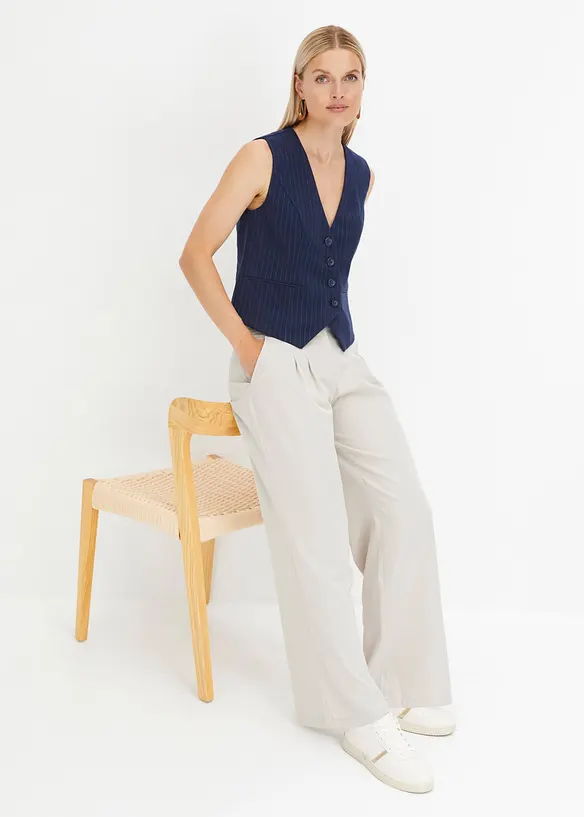 Pantalon évasé taille haute, bonprix