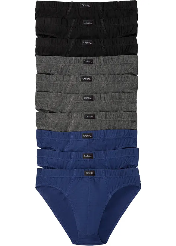 Lot de 10 slips coton, bonprix