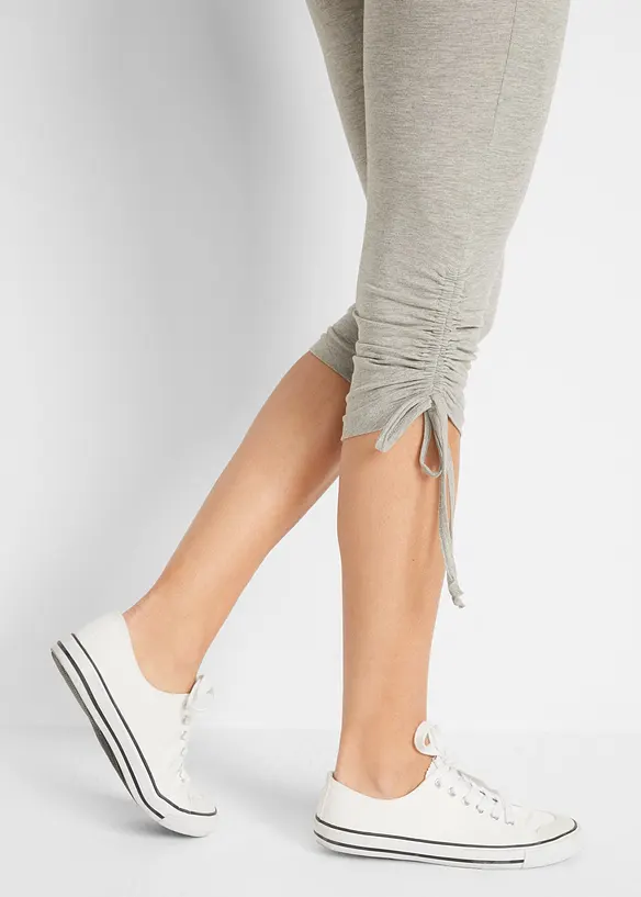 Lot de 2 leggings corsaire avec fronces, bonprix