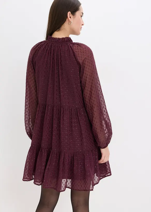 Robe-tunique en voile plumetis irisé, bonprix