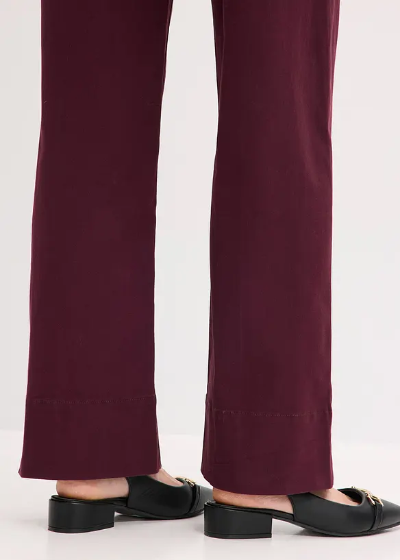 Pantalon en twill avec passepoil et poches raglan, bonprix