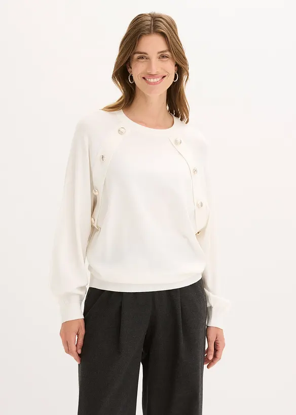 Pull fluide en fine maille de viscose mélangée, bonprix