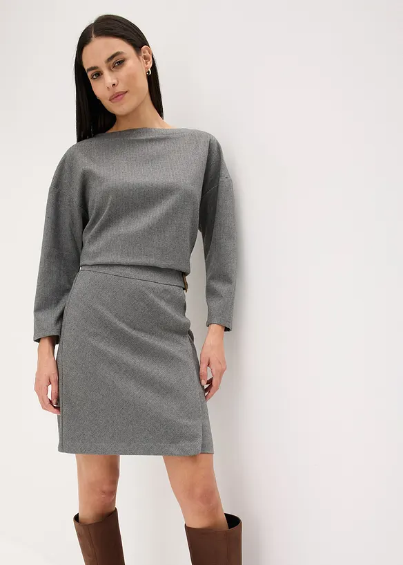 Tunique à imprimé chevrons en tissu épais, bonprix