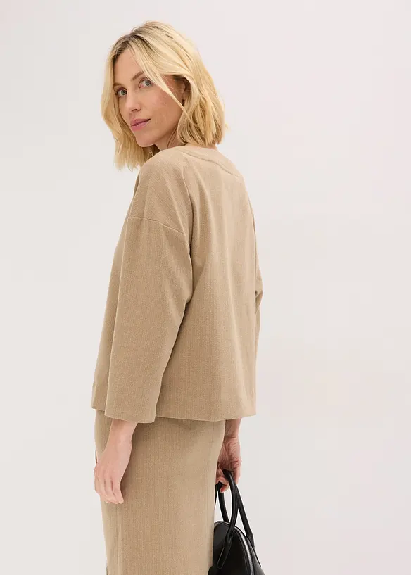 Tunique à imprimé chevrons en tissu épais, bonprix