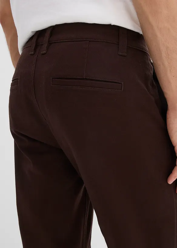 Pantalon chino en coton extensible, ample et droit, bonprix