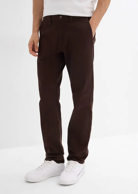 Pantalon chino en coton extensible, ample et droit, bonprix