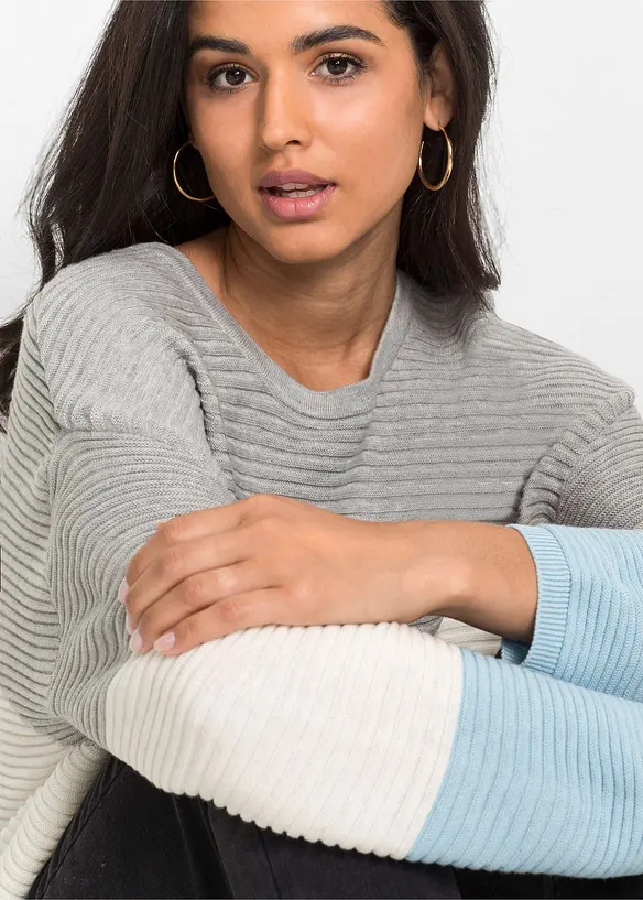 Pull côtelé, bonprix