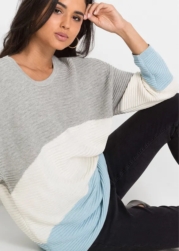 Pull côtelé, bonprix