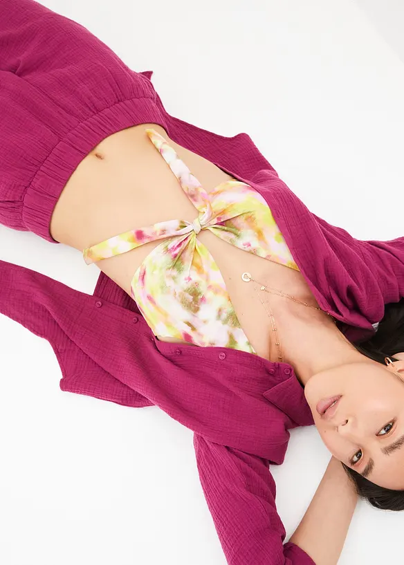 Pantalon large en gaze de coton, bonprix