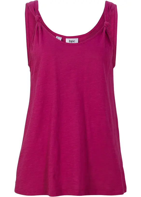 Top en coton à détails nœuds, bonprix