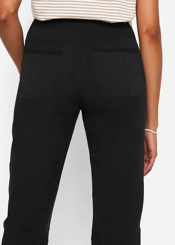 Pantalon corsaire avec lien à nouer, bonprix