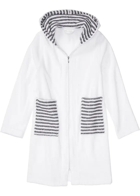 Peignoir de bain zippé en éponge, bonprix