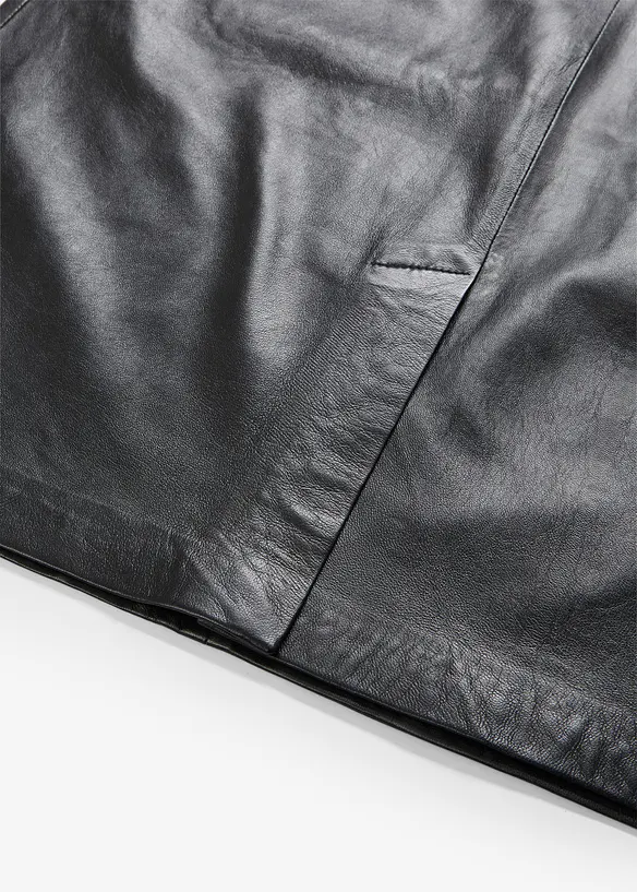 Robe en cuir d’agneau nappa, bonprix