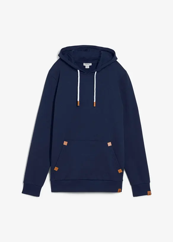 Sweat à capuche et détails enduits, bonprix