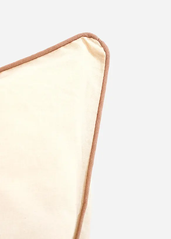 Parure de lit en coton renforc&eacute; &agrave; passepoil contrastant, bonprix