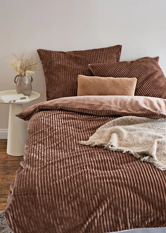 Parure de lit réversible et texturée toucher cachemire, bonprix