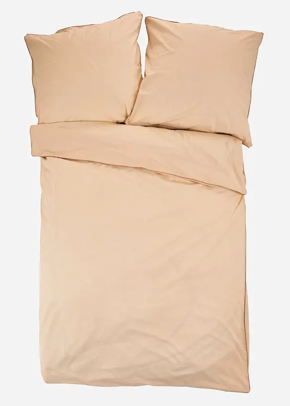 Parure de lit en coton renforc&eacute; &agrave; passepoil contrastant, bonprix