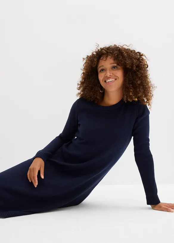 Robe évasée en maille, bonprix