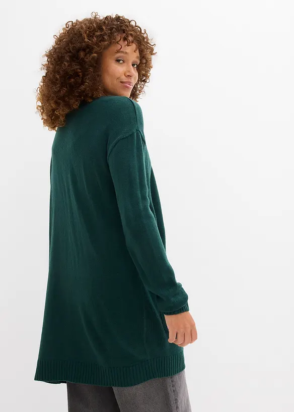 Gilet long en maille, bonprix