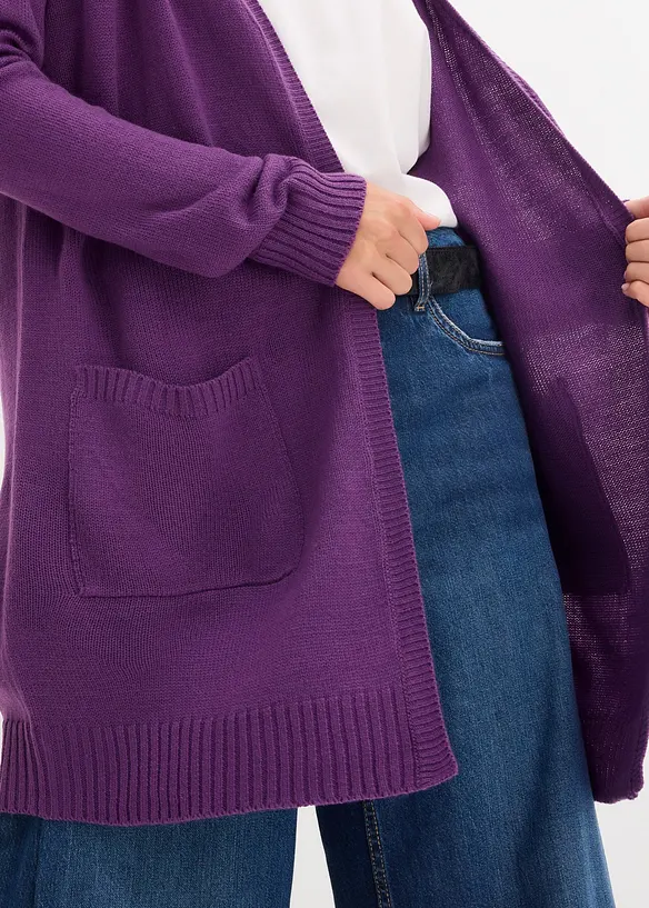 Gilet long en maille, bonprix