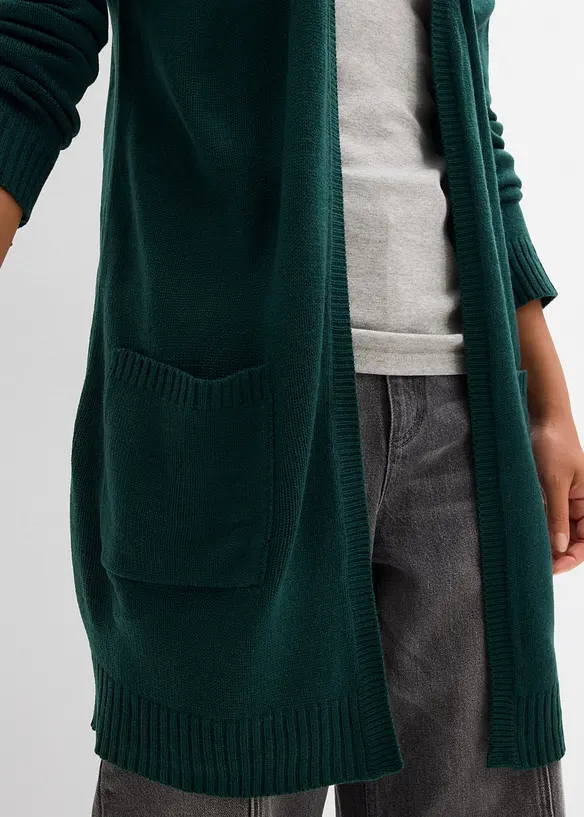 Gilet long en maille, bonprix