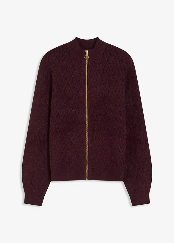 Gilet en maille torsad&eacute;e, bonprix