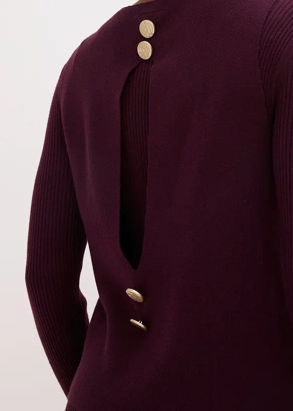 Robe en maille et pull sans manches (ens. 2 pces), bonprix