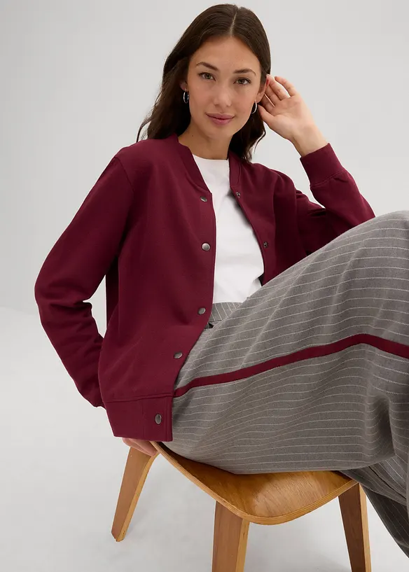 Blouson boutonné en molleton, bonprix