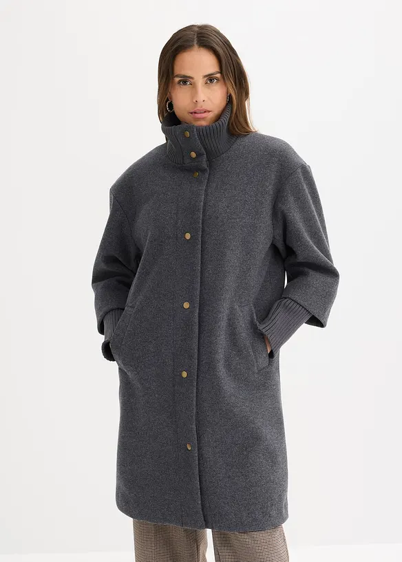Manteau court aspect laine, bonprix