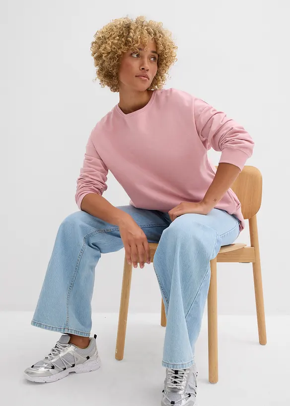 Sweat-shirt oversize 100% coton, bonprix