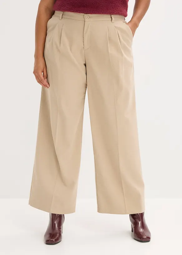 Pantalon large à pinces, bonprix
