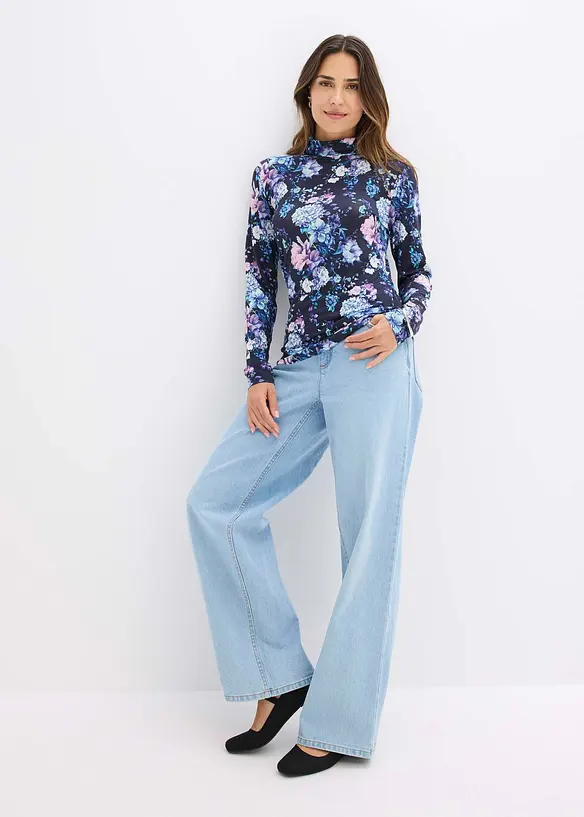 T-shirt manches longues en viscose douce et extensible, bonprix