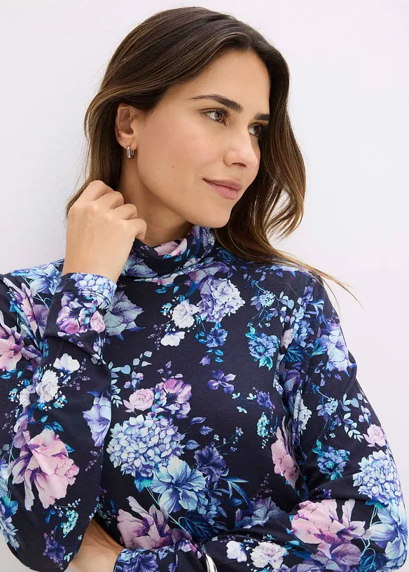 T-shirt manches longues en viscose douce et extensible, bonprix