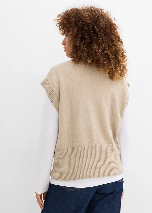Pull sans manches oversize, bonprix