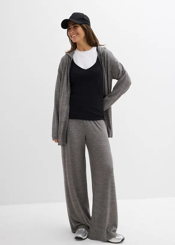 Gilet en fine maille mélangée, bonprix