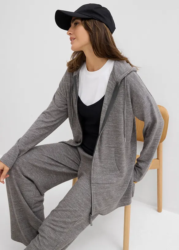 Gilet en fine maille mélangée, bonprix