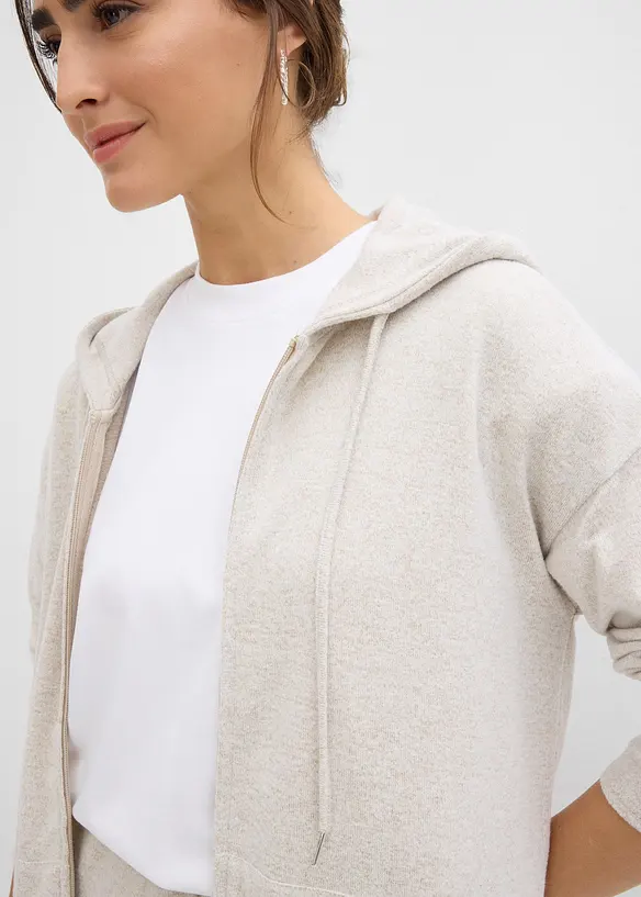 Gilet en fine maille mélangée, bonprix