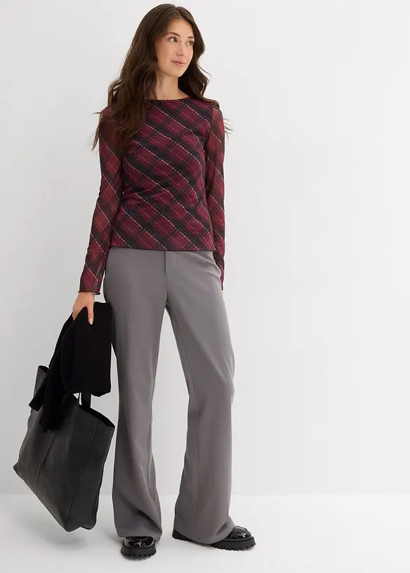 T-shirt manches longues en mesh fin, bonprix